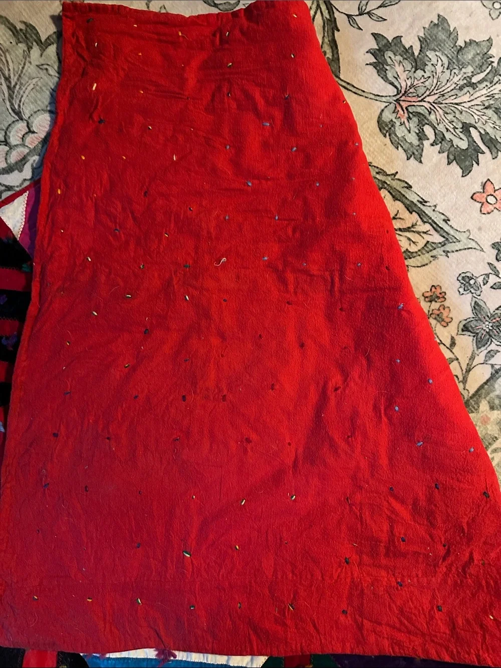 Handmade Multicolor Unique Striped Gypsy Circus Patchwork Quilt/Velvety Throw